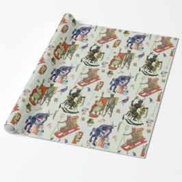 Krampus Collage Wrapping Papper Presentpapper