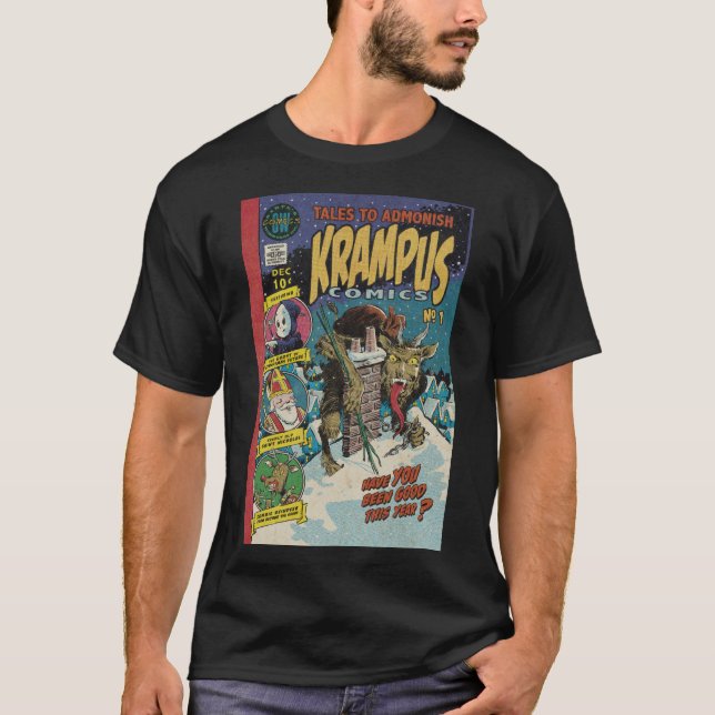 Krampus Comic Book Tee Shirt (Framsida)