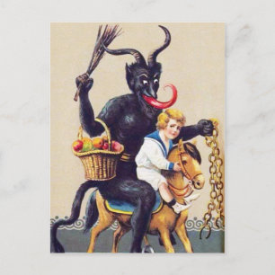 Krampus Creepy-vykort Vykort