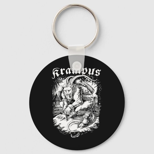 Krampus Design-julsäsong Evil Pajama Julafton Nyckelring (Framsida)