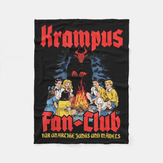 Krampus Fan-club Ugly Xmas German Christmas Demon  Fleecefilt (Framsidan)
