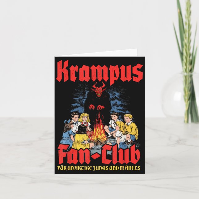 Krampus Fan-club Ugly Xmas German Christmas Demon  Kort (Framsida)