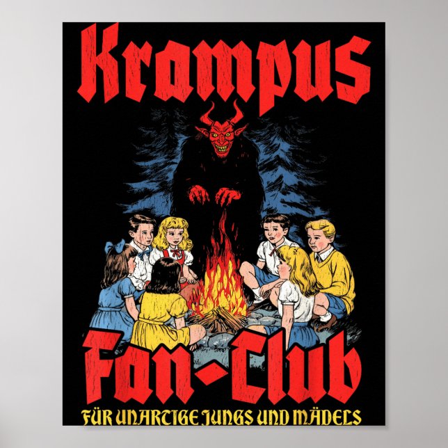 Krampus Fan-club Ugly Xmas German Christmas Demon  Poster (Framsidan)
