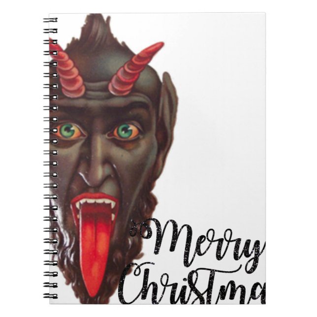 krampus god jul anteckningsbok med spiral (Framsidan)