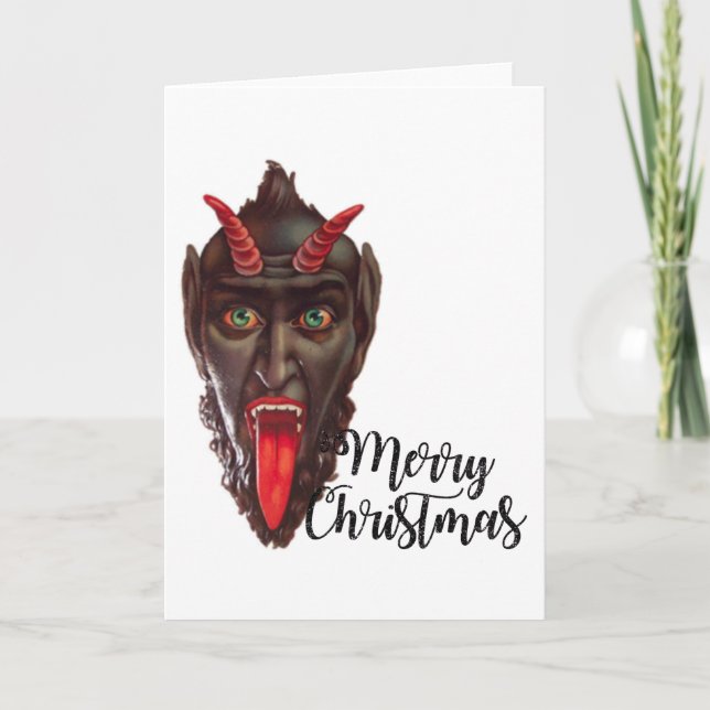 krampus god jul helgkort (Framsida)