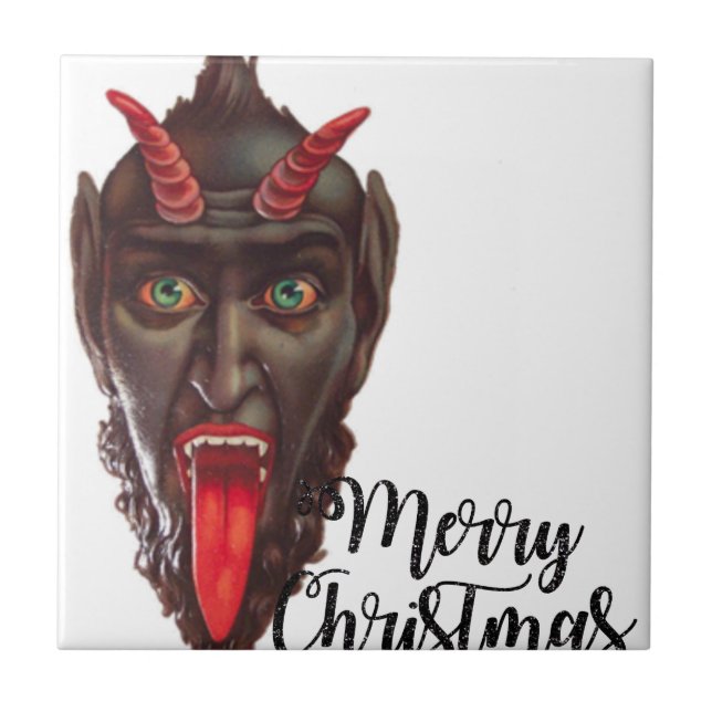 krampus god jul kakelplatta (Framsidan)