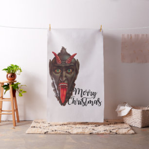 Krampus god jul väv tyg