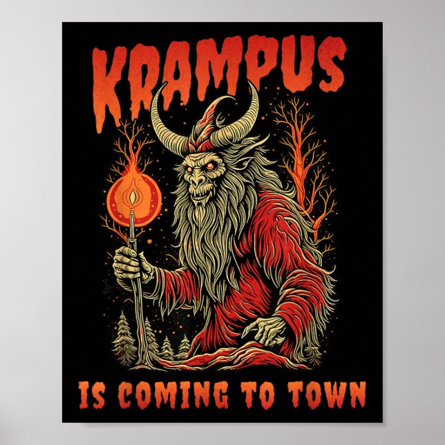 Krampus håller på att befinna sig i Helgdag för ju Poster (Framsidan)