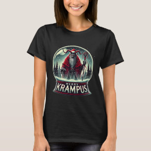 Krampus håller på att begå skräcken Merry Krampus T Shirt
