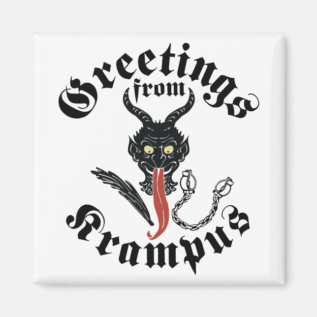 Krampus Hälsning Magnet (Framsidan)