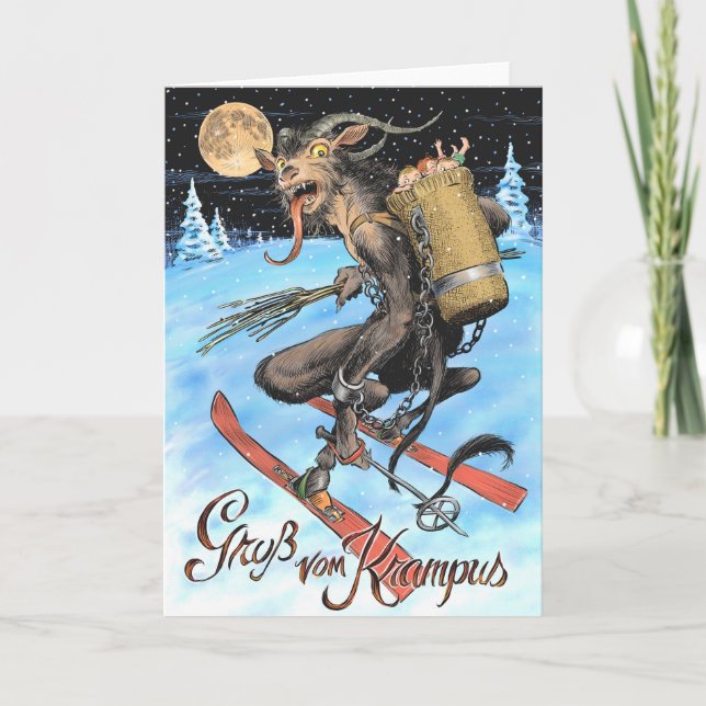 Krampus hälsningkort 2017 helgkort (Framsida)