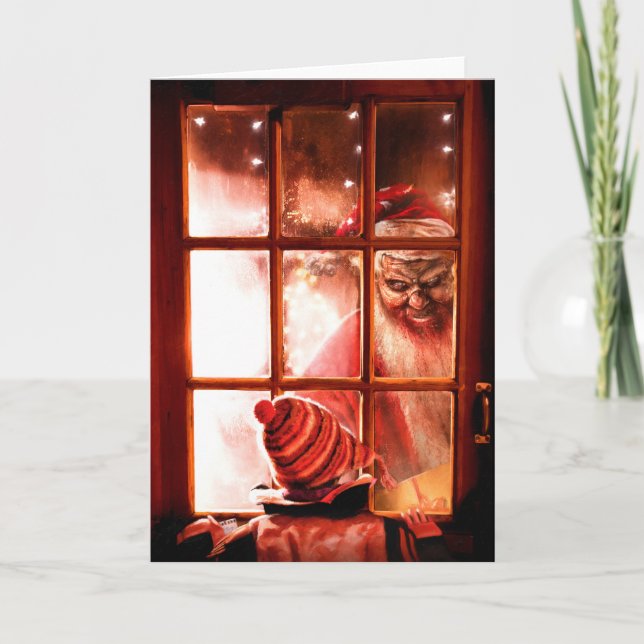 Krampus hälsningkort helgkort (Framsida)