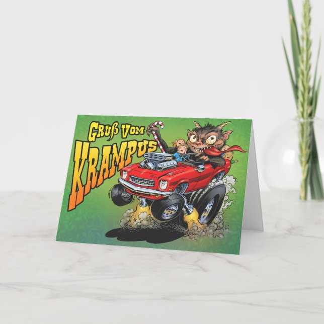 Krampus hälsningkort helgkort (Framsida)