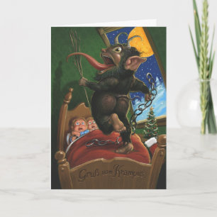Krampus-hälsningskort Helgkort