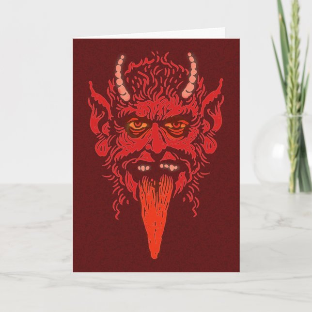 Krampus-hälsningskort Kort (Framsida)
