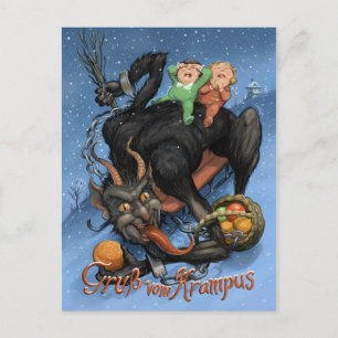 Krampus Helg Vykort