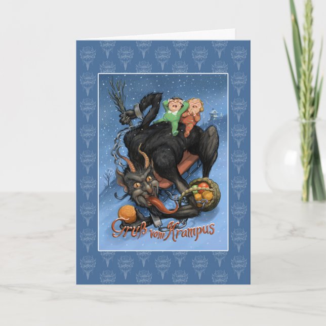 Krampus-Helgdag Kort (Framsida)