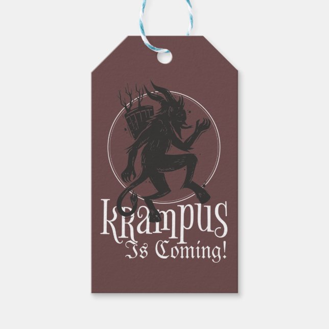 Krampus-Helgdag Presentetikett (Framsidan)