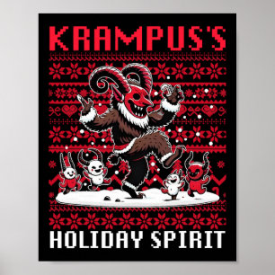 Krampus Helgdag Spirit Design Julsäsong Evi Poster