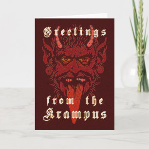 Krampus-huvudkort Kort