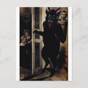 Krampus i Mörken Vykort