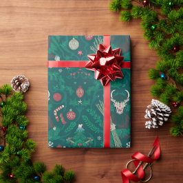 Krampus-inslagspapper | Skrämmande presentinslag Presentpapper