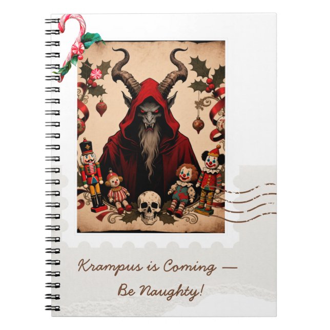 Krampus Is Coming – Be Naughty! | Dark Humor Chris Anteckningsbok (Framsidan)
