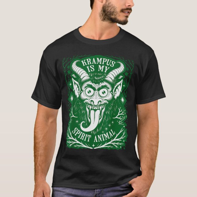 Krampus Is My Srit Animal German Folklore For Kram T Shirt (Framsida)