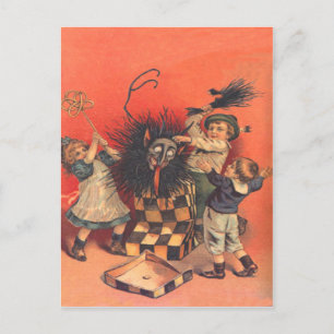 Krampus Jack-in-A-box Vykort