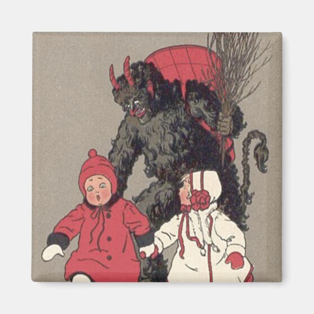 Krampus jagar barn Switch Magnet (Framsidan)