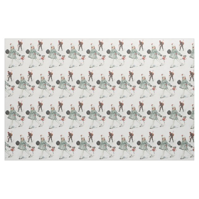 Krampus jagar en liten flicka med docka tyg (Yard)