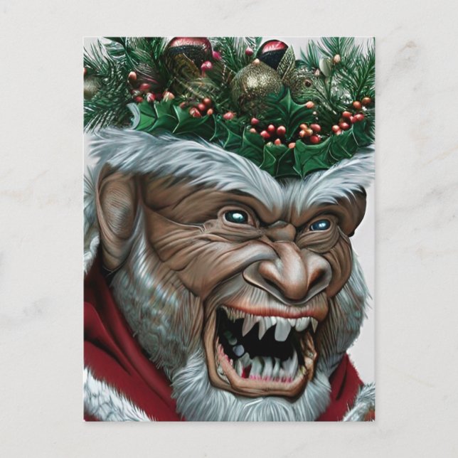 Krampus Jigszle Puzzle vycard Helg Vykort (Framsida)
