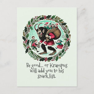 Krampus-jul Helg Vykort
