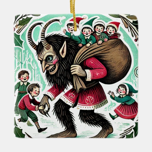 Krampus-jul Julgransprydnad Keramik (Framsida)