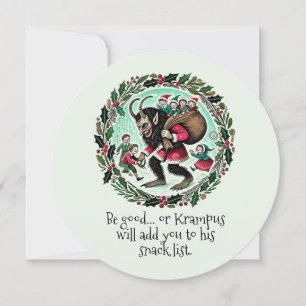 Krampus jul julkort
