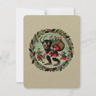 Krampus jul julkort