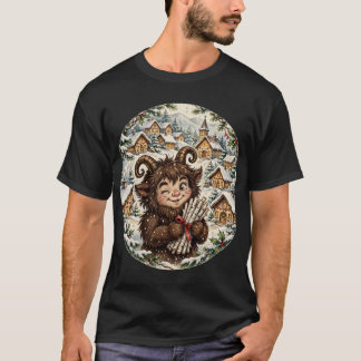 Krampus jul mörk T-shirt