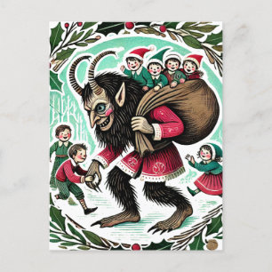 Krampus-jul Vykort