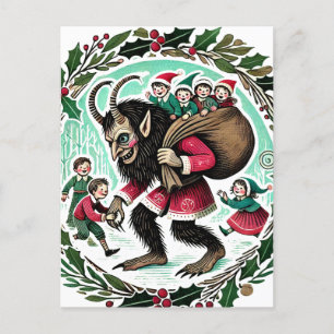 Krampus-jul Vykort