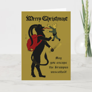 Krampus/julfasakort Helgkort
