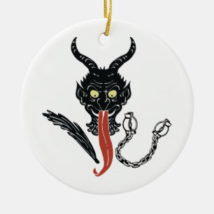 Krampus Julgransprydnad Keramik