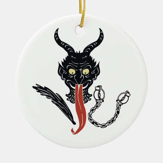 Krampus Julgransprydnad Keramik (Framsidan)