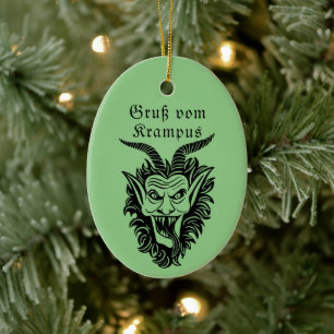 Krampus Julgransprydnad Keramik
