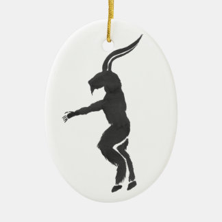 Krampus Julgransprydnad Keramik