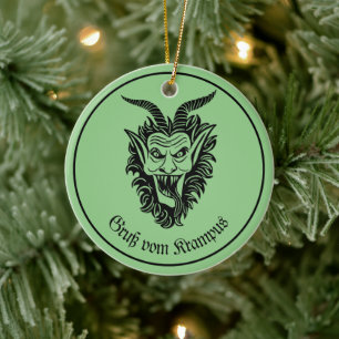 Krampus Julgransprydnad Keramik