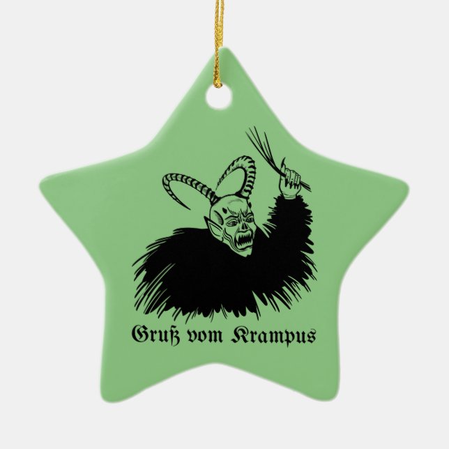 Krampus Julgransprydnad Keramik (Framsidan)