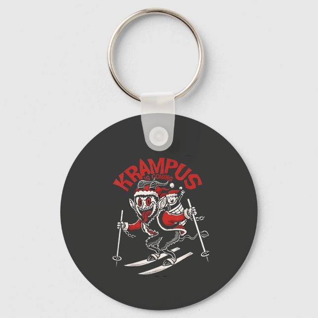 Krampus julhälsning från Krampus Juldjävulen  Nyckelring (Framsida)