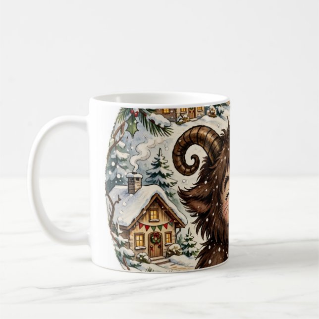 Krampus julkaffekopp kaffemugg (Vänster)