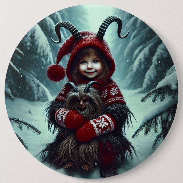 Krampus-julknapp Knapp (Framsida)