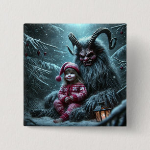 Krampus-julknapp Knapp